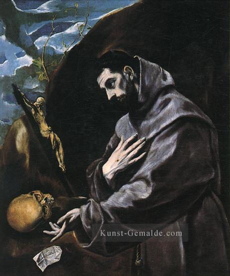 St Francis Beten 1580 Manierismus spanische Renaissance El Greco Ölgemälde